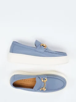Henderson – Loafer aus Kalbleder in Taubenblau