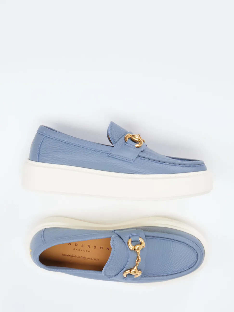 Henderson – Loafer aus Kalbleder in Taubenblau