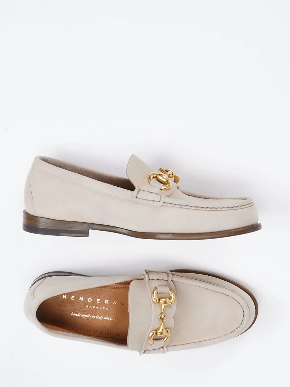 Henderson – Loafer aus Veloursleder in Beige