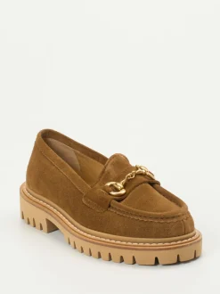 Henderson – Loafer aus Veloursleder cognacbraun