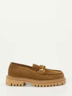 Henderson – Loafer aus Veloursleder cognacbraun