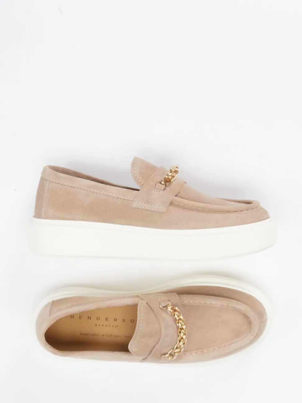 Henderson – Loafer aus Veloursleder Sandbeige