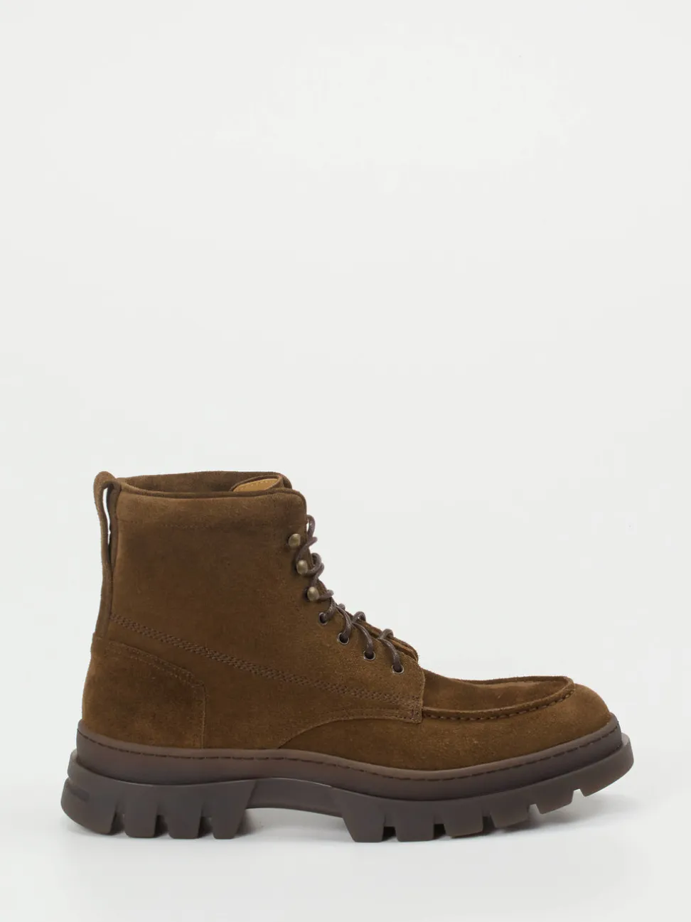 Henderson – Schnürboots aus Veloursleder braun