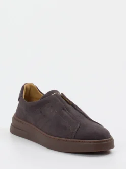 Henderson – Slip-On Sneaker aus Veloursleder braun
