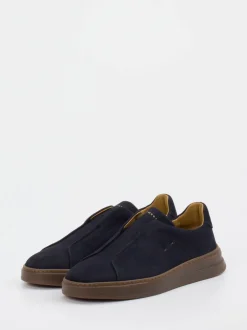 Henderson – Slip-On Sneaker aus Nubukleder dunkelblau