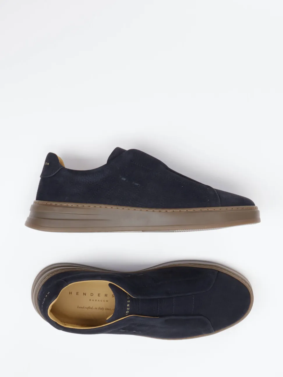 Henderson – Slip-On Sneaker aus Nubukleder dunkelblau