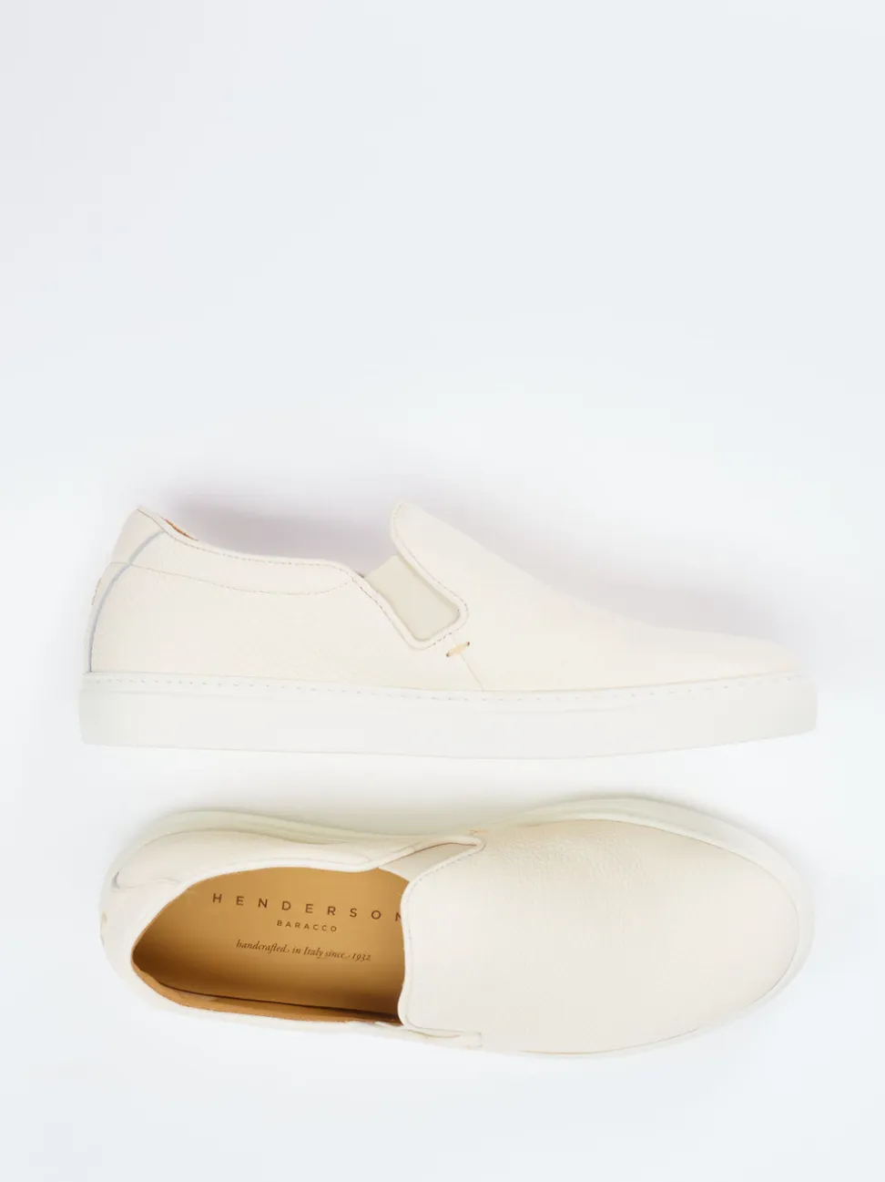 Henderson – Slip-On Sneaker aus Hirschleder cremeweiß