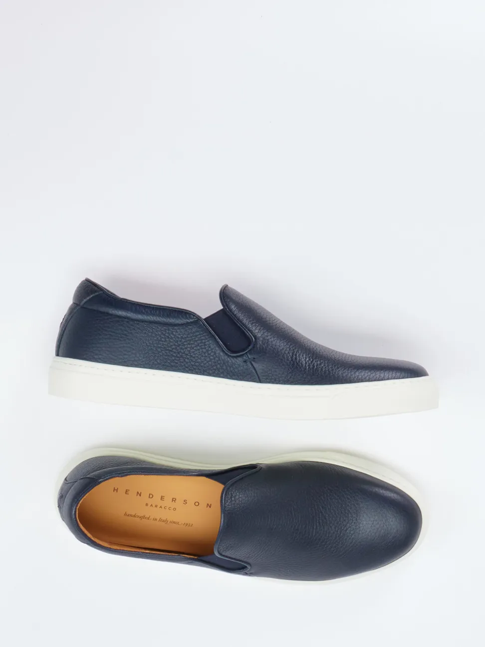 Henderson – Slip-On Sneaker aus Hirschleder Dunkelblau