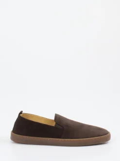 Henderson – Slipper aus Veloursleder Dunkelbraun