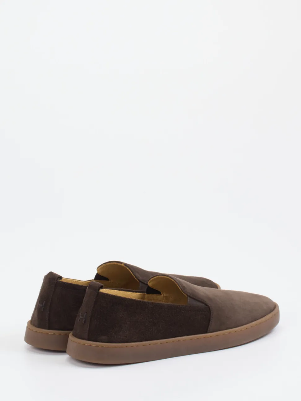 Henderson – Slipper aus Veloursleder Dunkelbraun