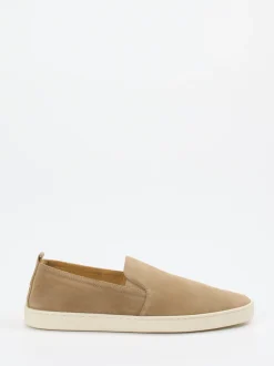 Henderson – Slipper aus Veloursleder sandfarben