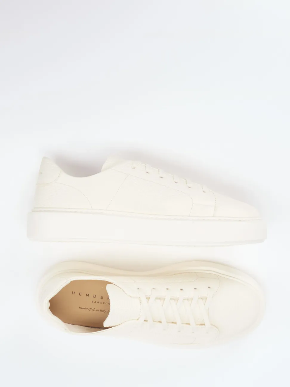 Henderson – Sneaker aus Hirschleder in Cremeweiß