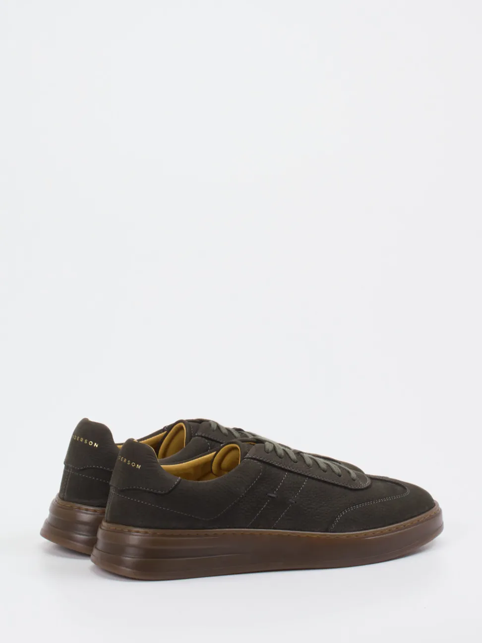 Henderson – Sneaker aus Nubukleder Dunkelolivgrün