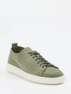 Henderson – Sneaker aus Nubukleder Olivgrün