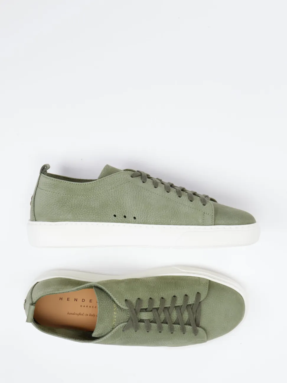 Henderson – Sneaker aus Nubukleder Olivgrün