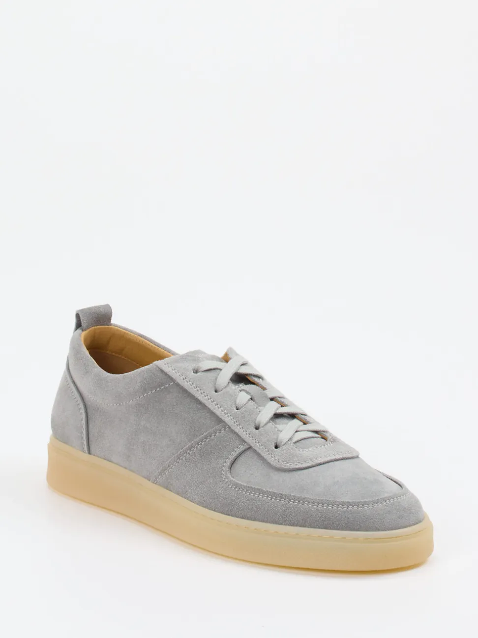 Henderson – Sneaker aus Veloursleder Hellgrau