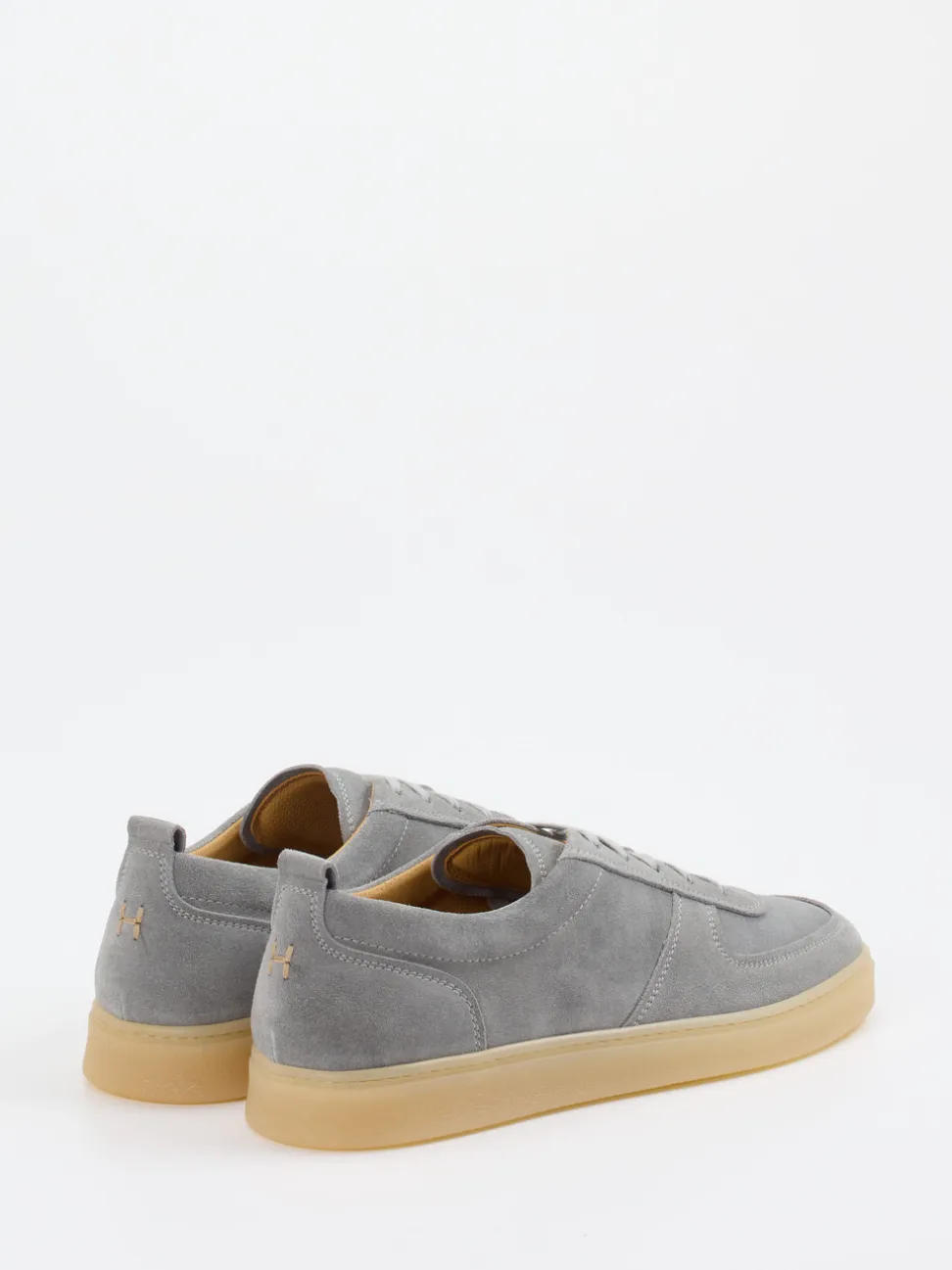 Henderson – Sneaker aus Veloursleder Hellgrau