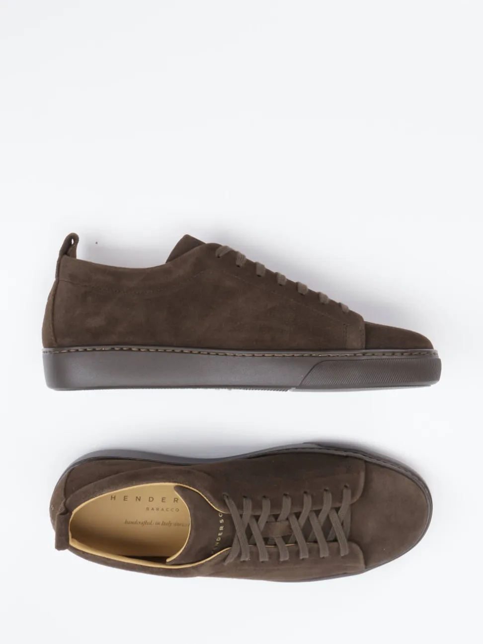 Henderson – Sneaker aus Veloursleder schokoladenbraun
