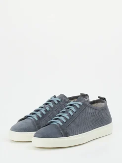 Henderson – Sneaker aus Veloursleder stahlblau