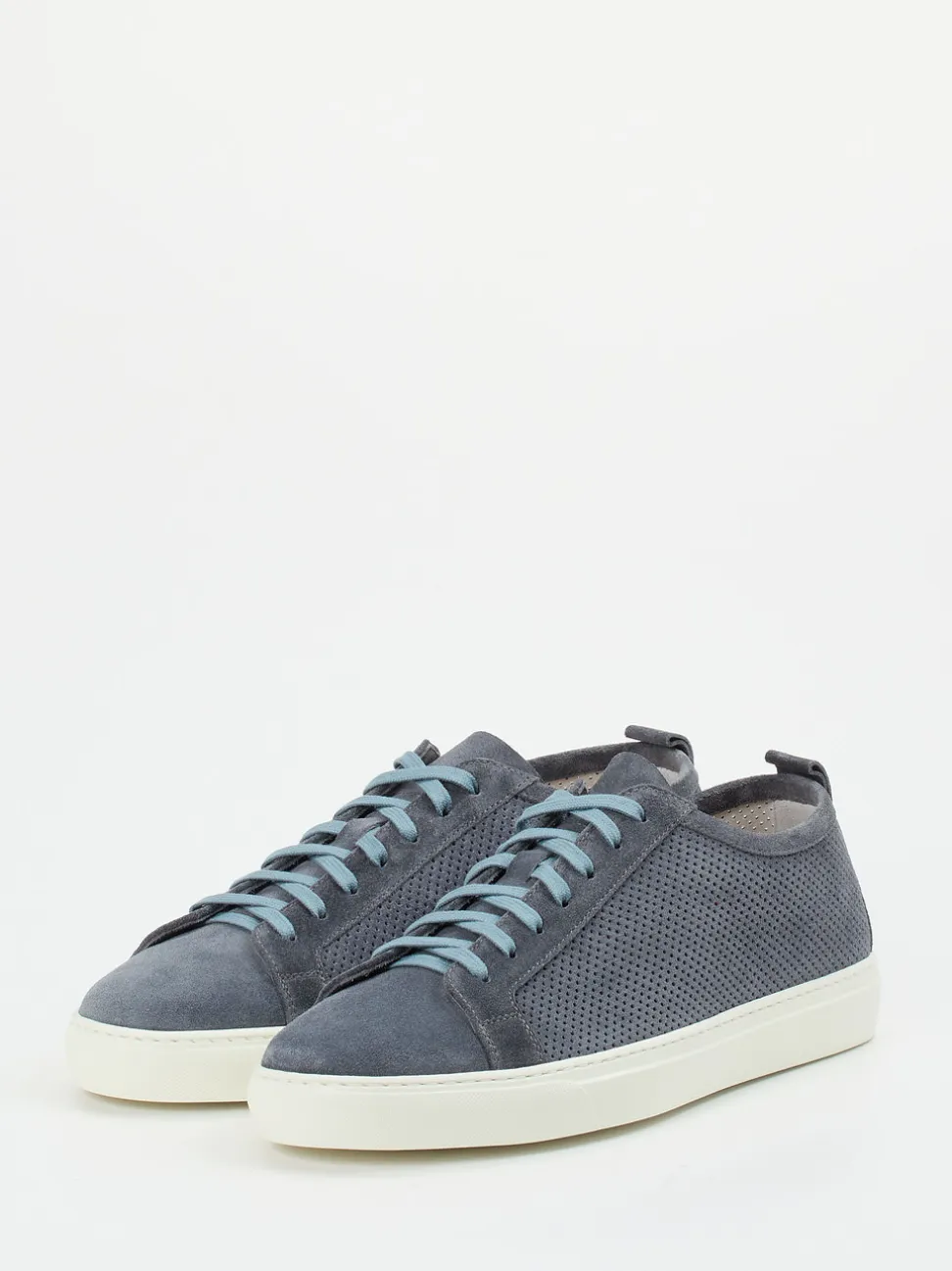 Henderson – Sneaker aus Veloursleder stahlblau
