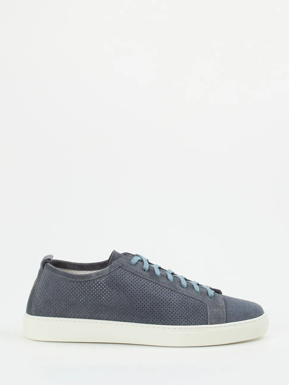 Henderson – Sneaker aus Veloursleder stahlblau
