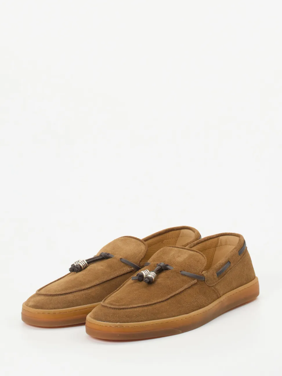 Henderson – Tassel-Loafer aus Veloursleder cognacbraun