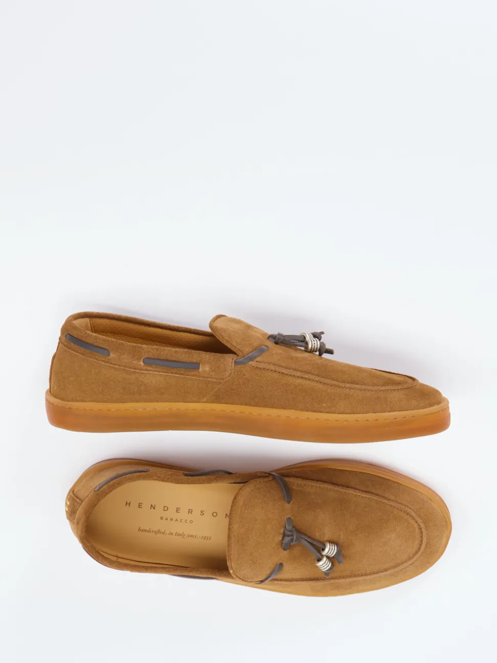 Henderson – Tassel-Loafer aus Veloursleder cognacbraun
