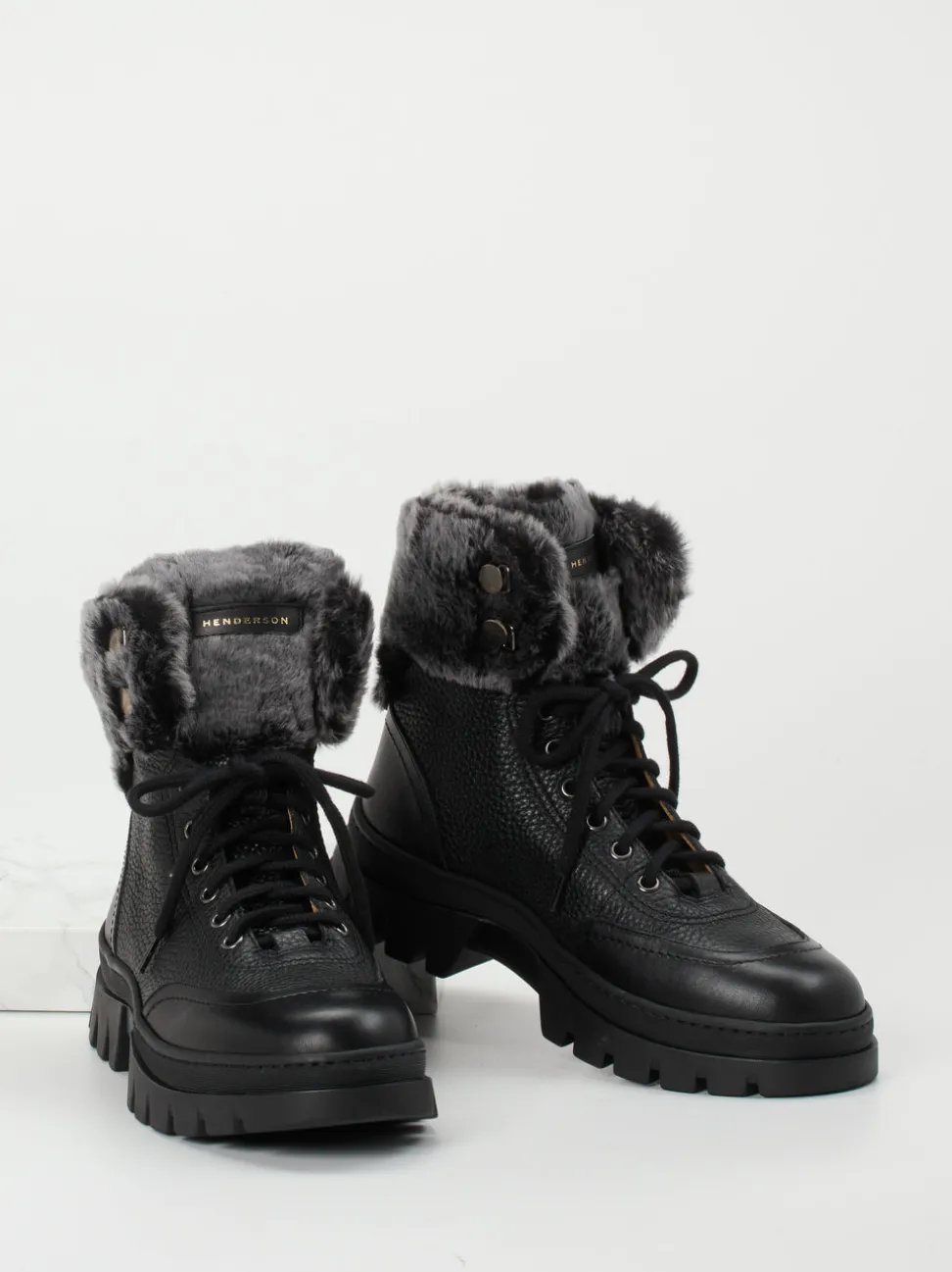 Henderson – Winterboots aus Kalbleder schwarz