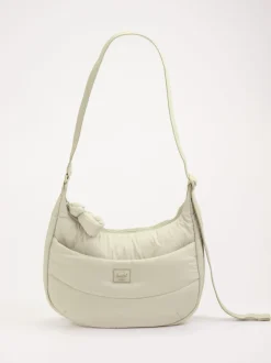 Herschel – Hobo Bag aus Textil in Cremeweiß