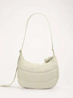 Herschel – Hobo Bag aus Textil in Cremeweiß