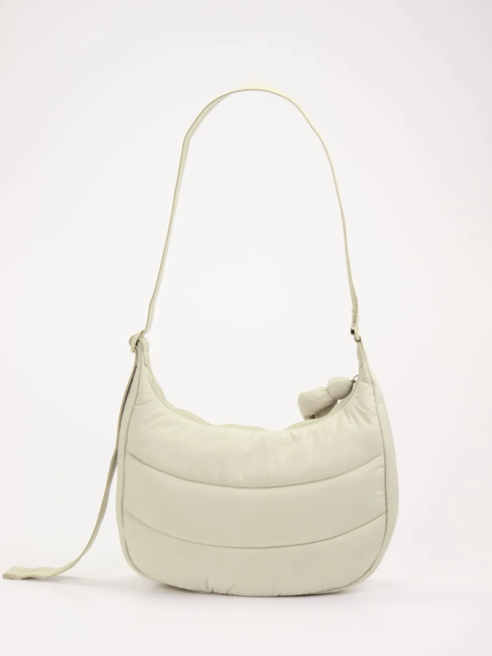 Herschel – Hobo Bag aus Textil in Cremeweiß