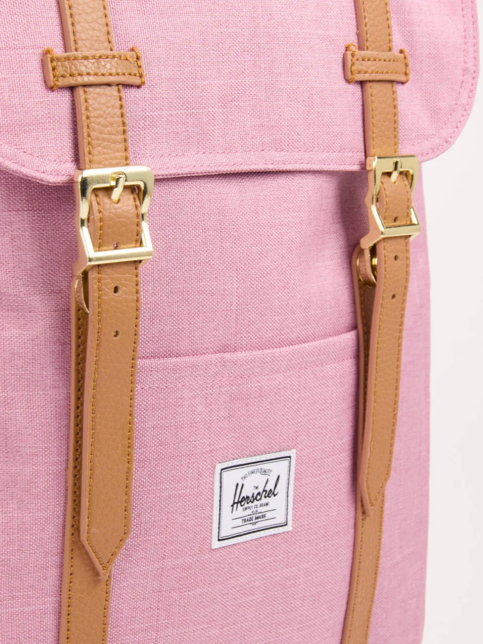 Herschel – Rolltop-Rucksack aus Textil in Altrosa