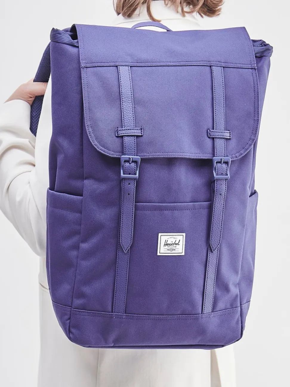 Herschel – Rucksack aus recyceltem Textil in Blau