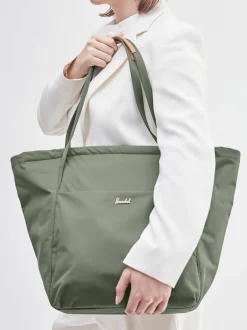 Herschel – Shopper-Tasche aus Textil in Olivgrün