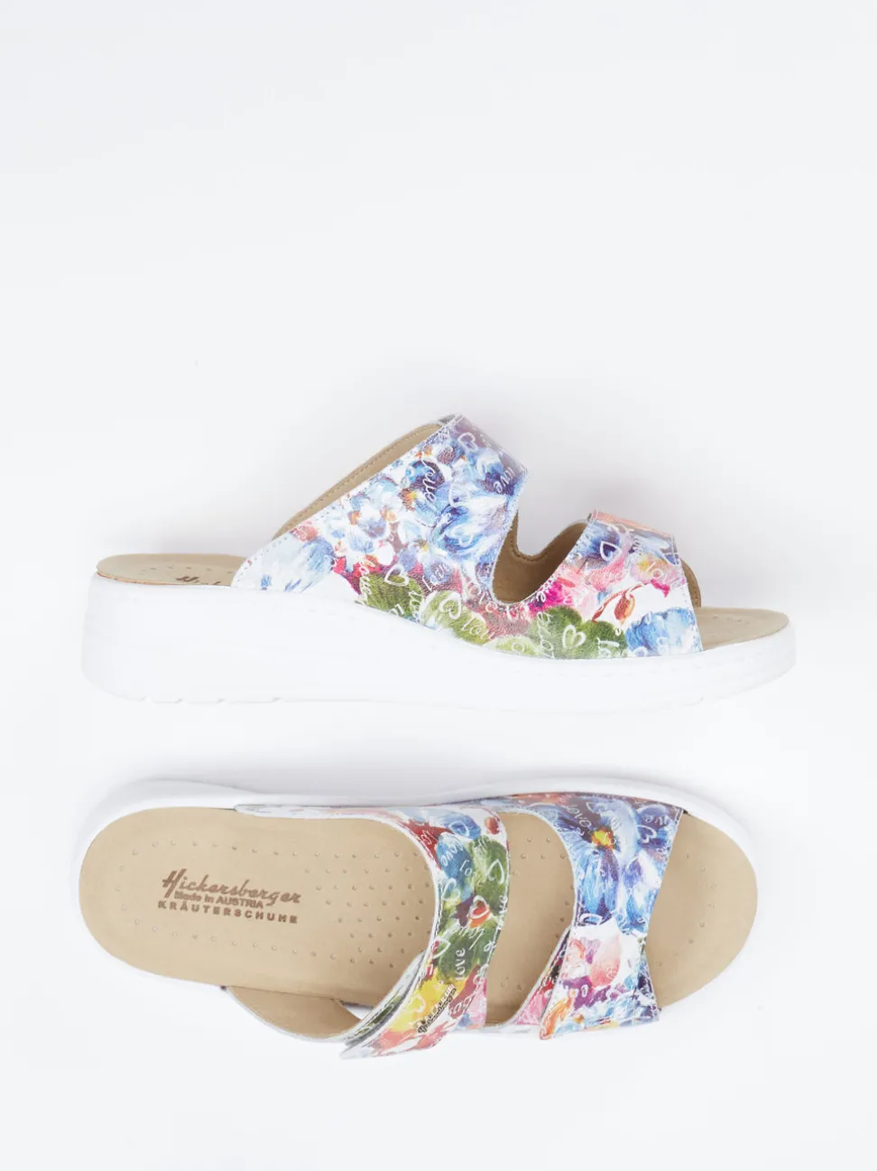 Hickersberger – Komfort-Pantolette aus Leder multicolor