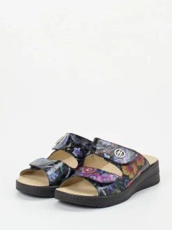 Hickersberger – Komfort-Pantolette aus geprägtem Leder multi