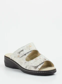 Hickersberger – Komfort-Pantolette aus geprägtem Leder beige