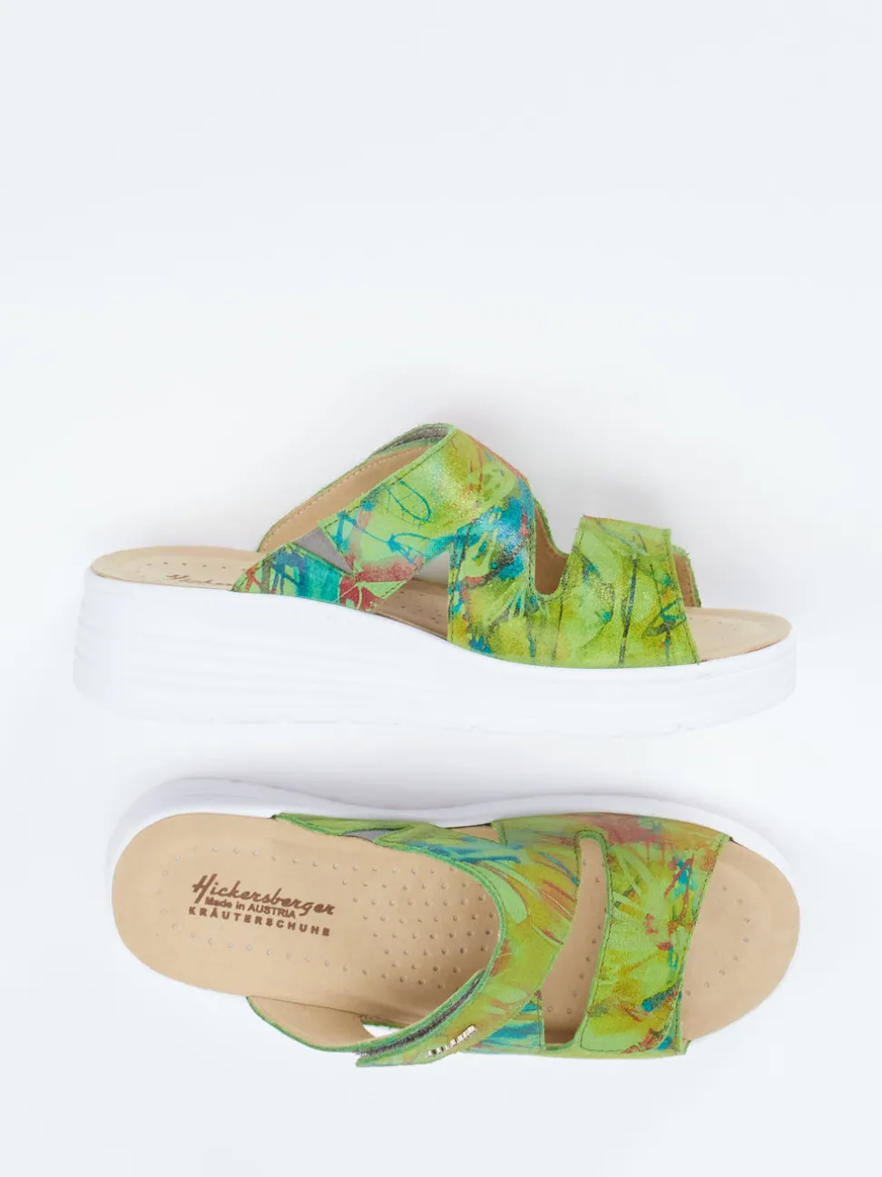 Hickersberger – Komfort-Pantolette aus Leder multicolor