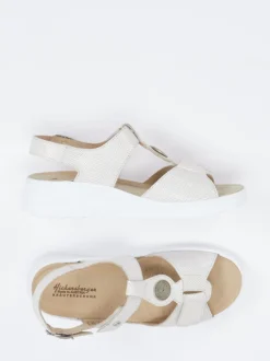 Hickersberger – Komfortsandale aus geprägtem Leder Beige