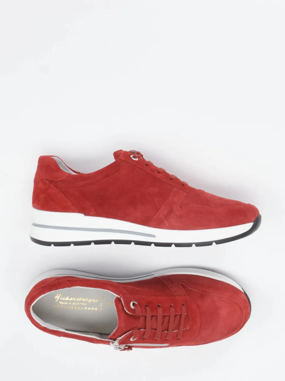 Hickersberger – Komfort-Sneaker aus Stretchleder rot