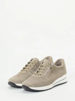 Hickersberger – Komfort-Sneaker aus Veloursleder beige