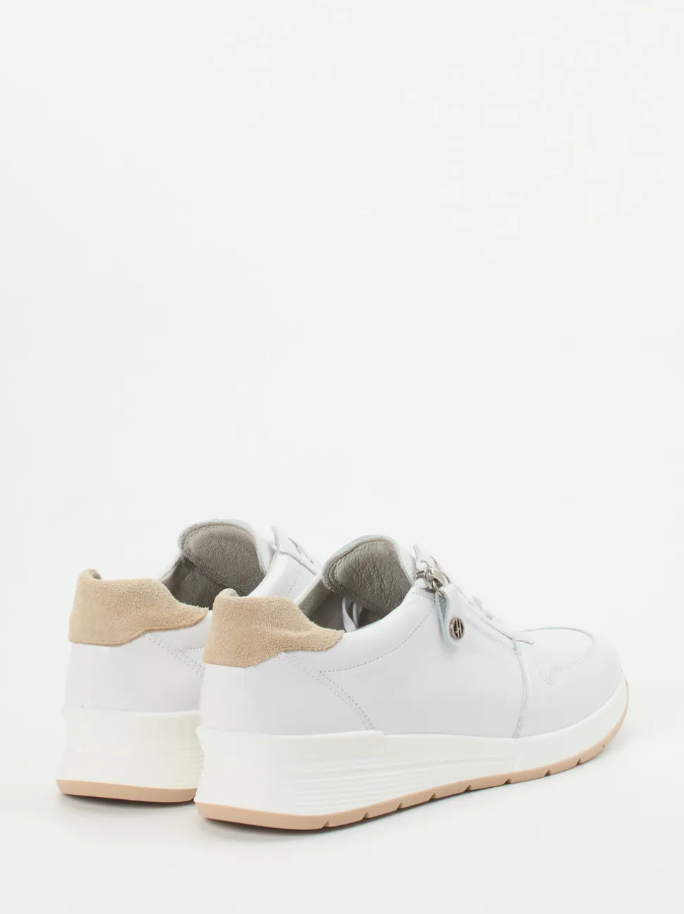 Hickersberger – Komfort-Sneaker aus Stretchleder weiß