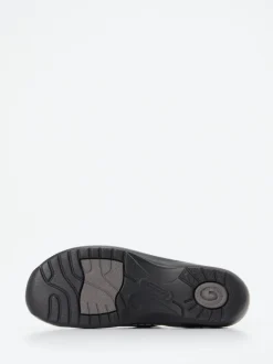 Hickersberger – Sandalen aus geprägtem Leder silbergrau