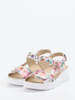 Hickersberger – Sandalen aus geprägtem Leder multicolor