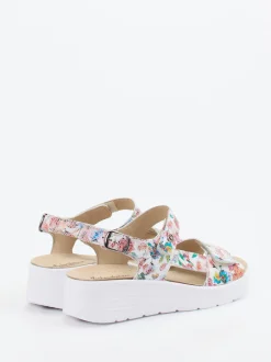 Hickersberger – Sandalen aus geprägtem Leder multicolor
