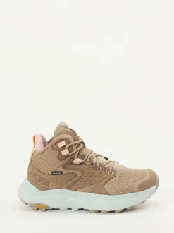 HOKA – Wanderschuhe aus Mesh und Nubukleder Beige