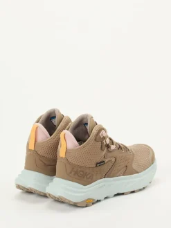 HOKA – Wanderschuhe aus Mesh und Nubukleder Beige