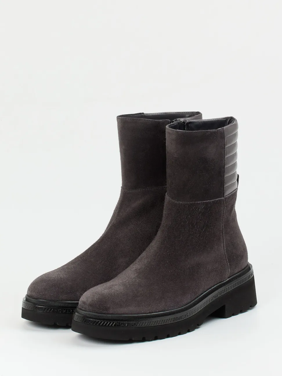 Homers – Ankle Boots aus Veloursleder Anthrazit