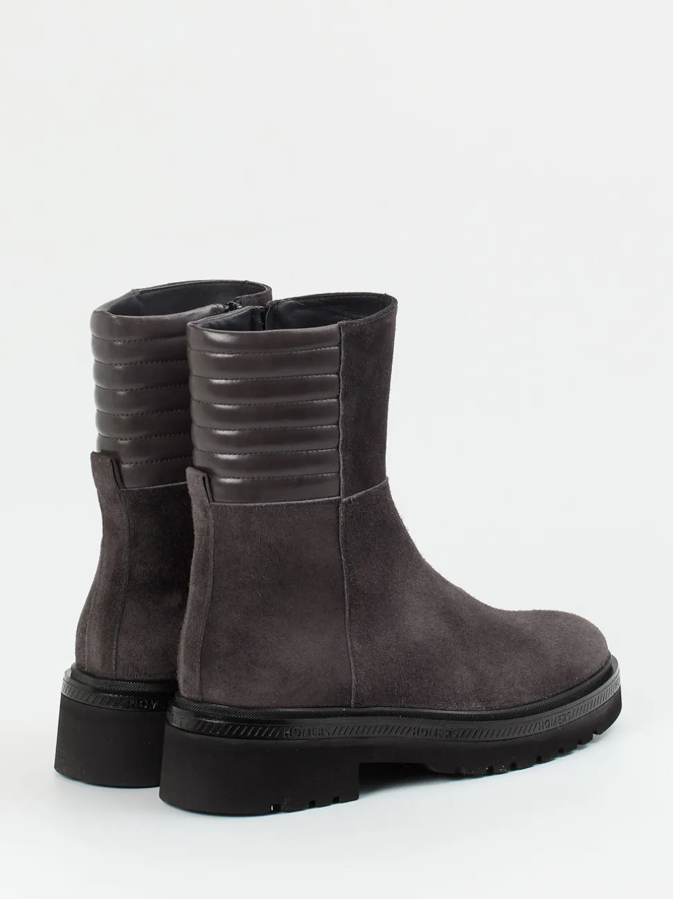 Homers – Ankle Boots aus Veloursleder Anthrazit