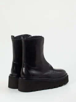 Homers – Plateau-Stiefelette aus Kalbleder schwarz